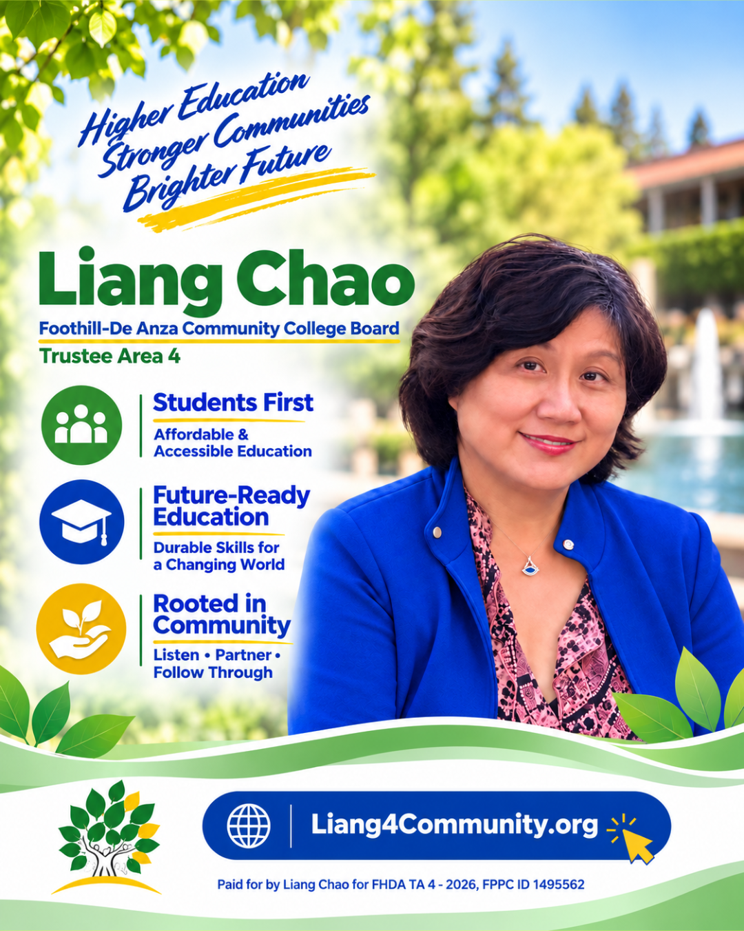 Meet Liang | Foothill-De Anza College Board, Trustee Area 4 video thumbnail